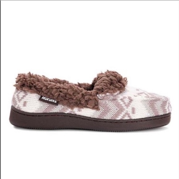 Muk Luks Shoes - Muk Luks Violet Ice Geometric Moccasin Slipper